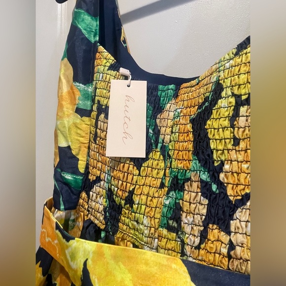 Hutch Alice Belted Tiered Maxi Dress Floral Shantung Size XXL - Picture 9 of 14